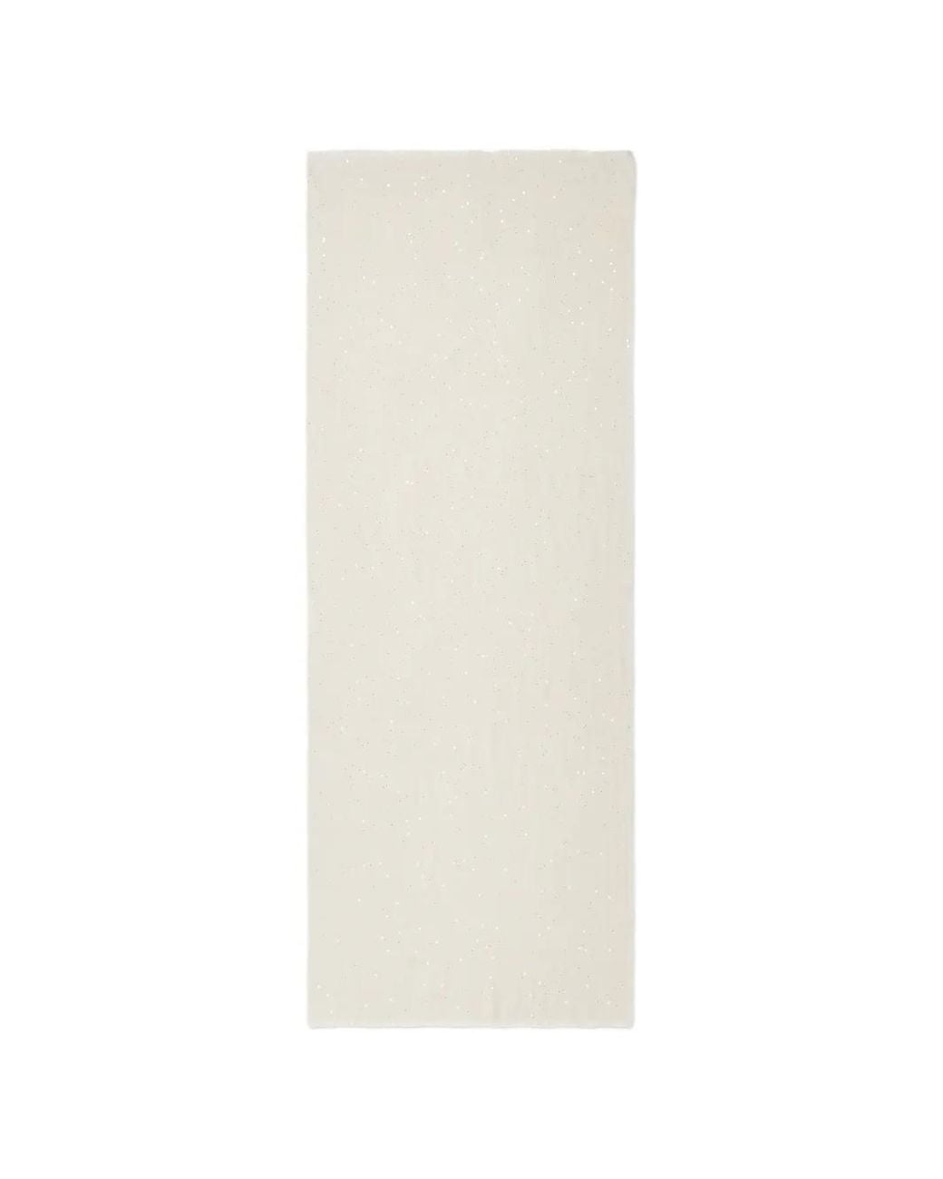 Peserico White Sequin-Embellished Frayed Scarf