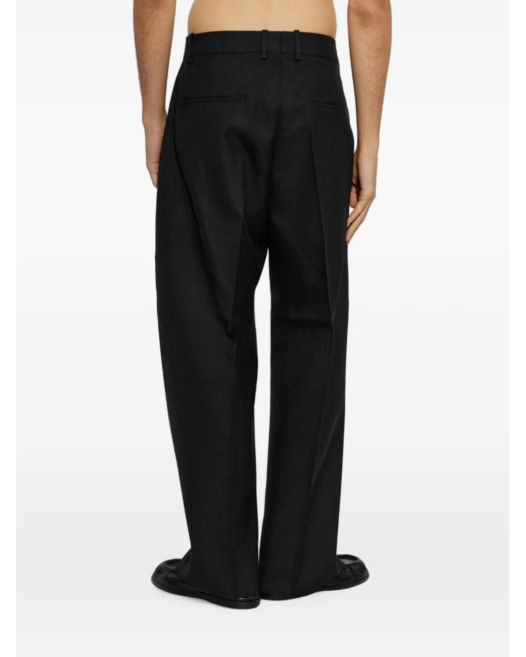Studio Nicholson Pull Wollen Broek in het Black voor heren