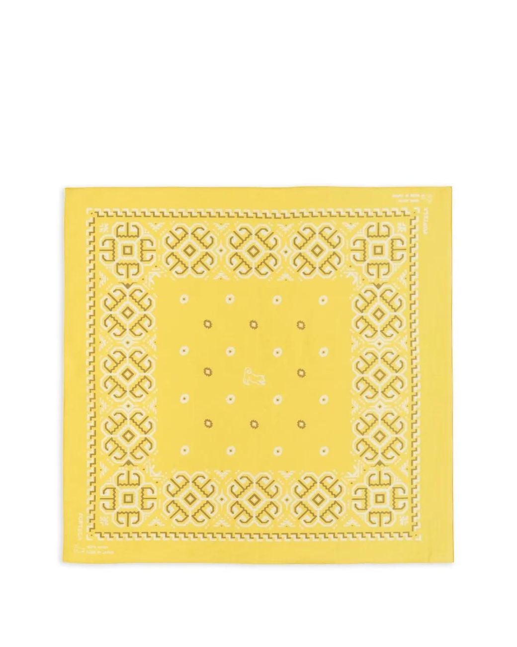 Fortela Yellow Ikara-Printed Bandana for men