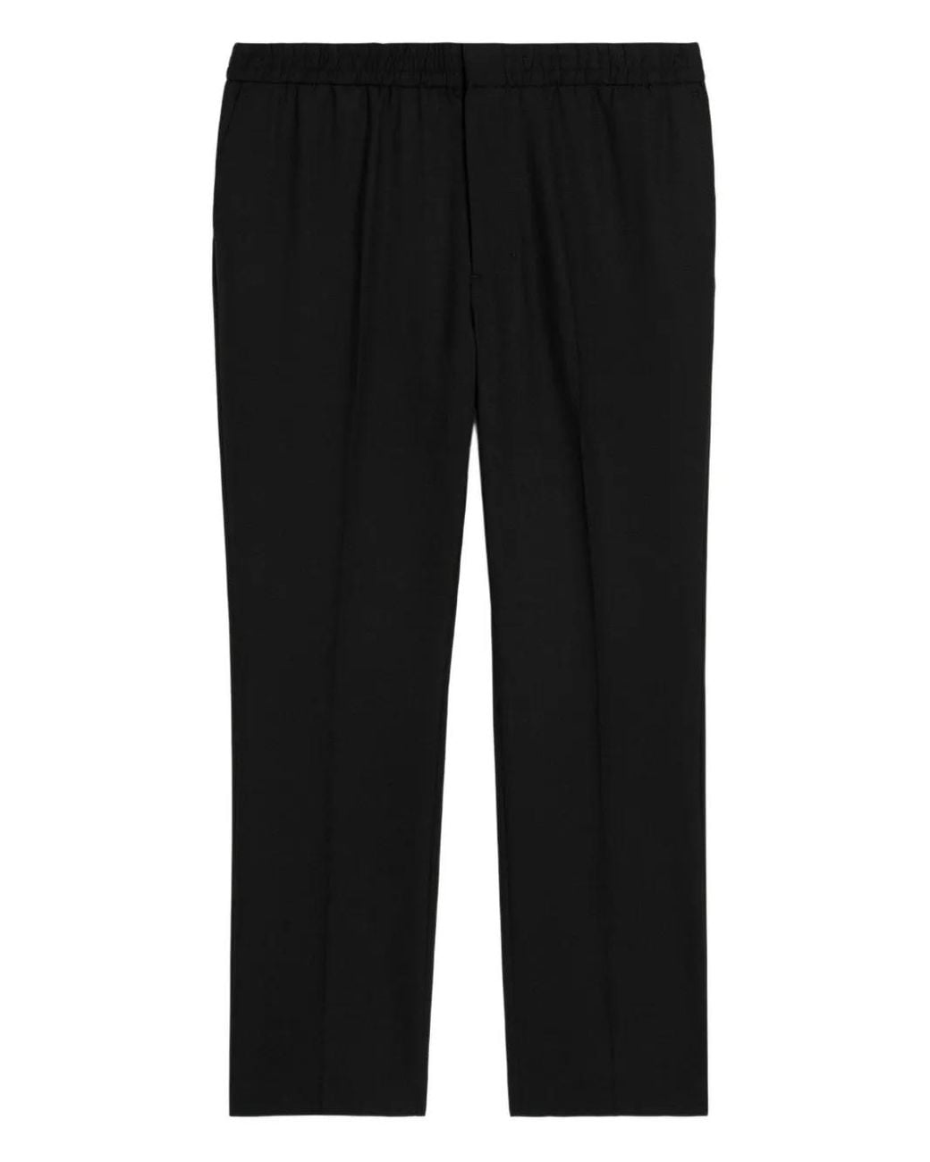 AMI Black Elasticated Waist Pants for men