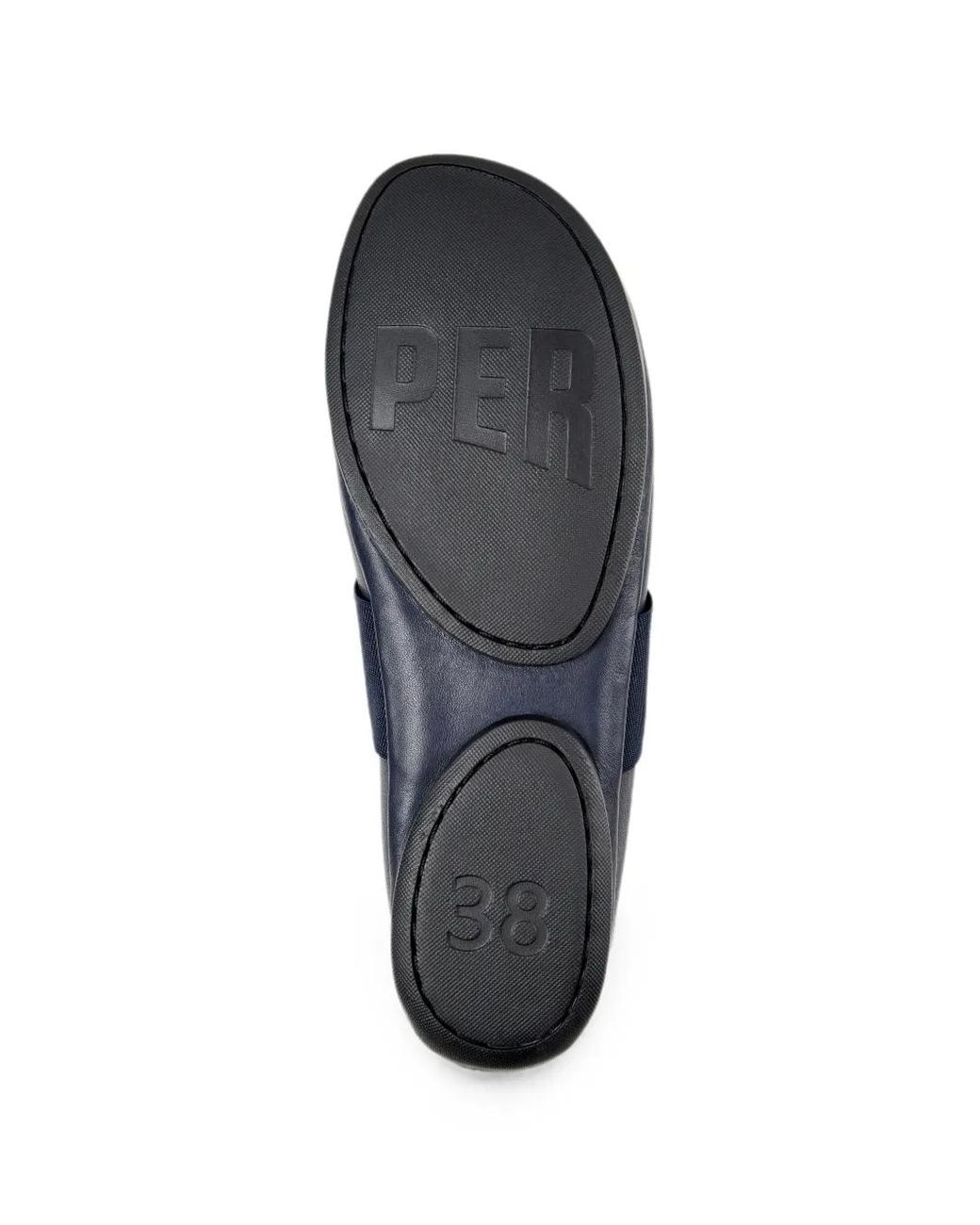 Camper Blue Right Nina Elasticated-Strap Ballet Flats