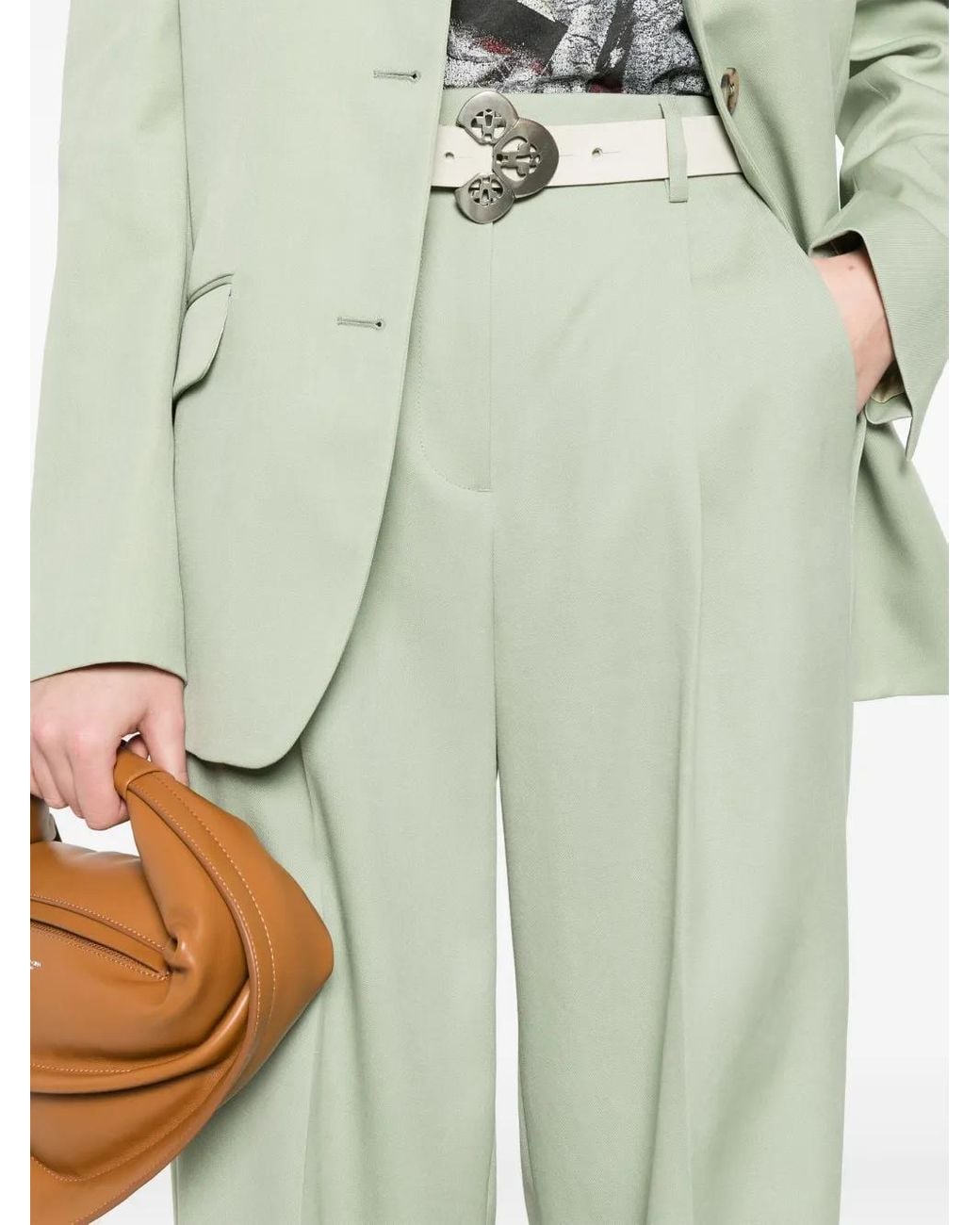 Golden Goose Deluxe Brand Green Straight Trousers