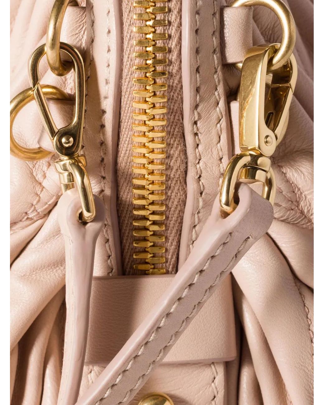 Miu Miu Pink Matelassé Leather Clutch Bag