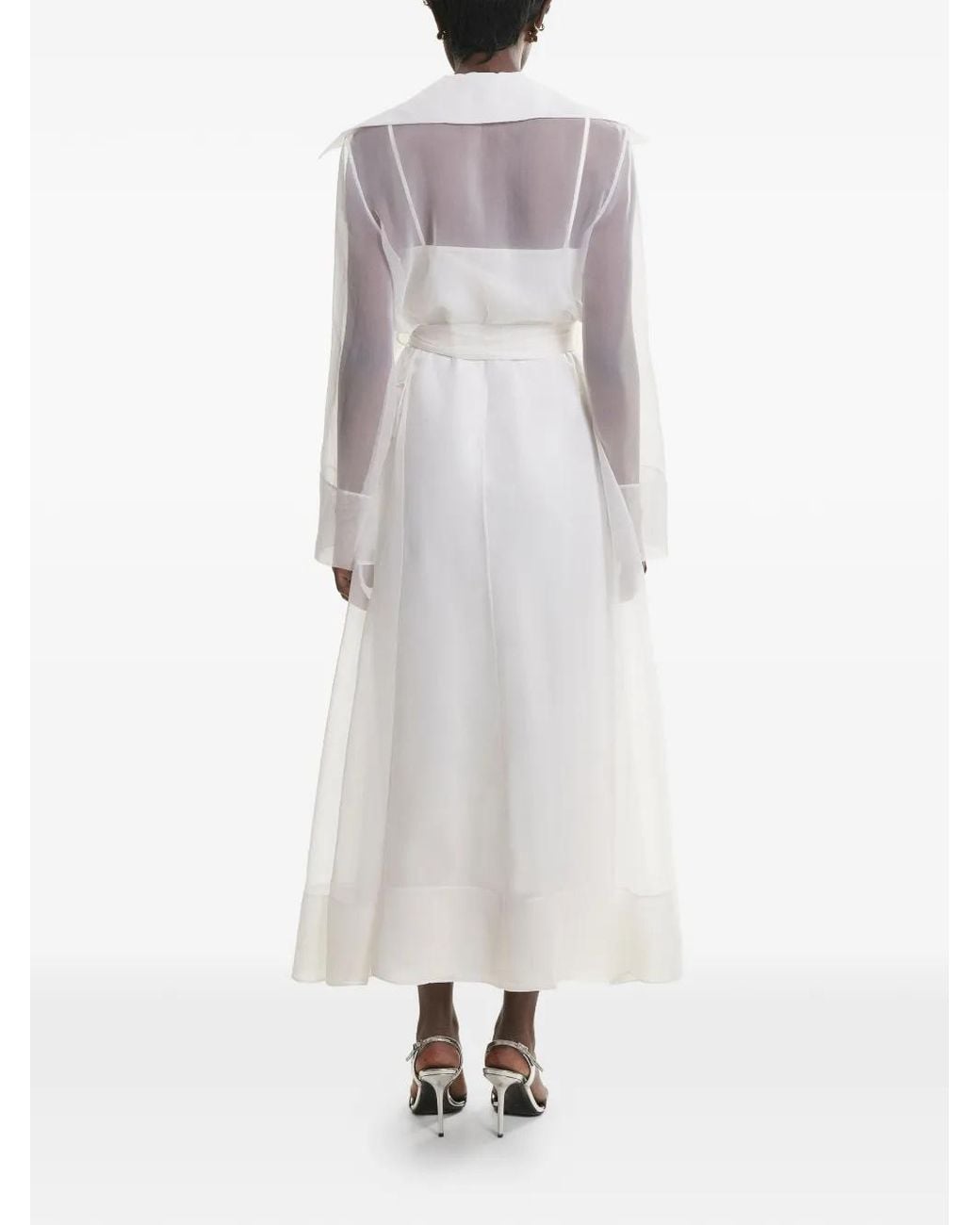 Lita Couture White Clair Belted Maxi Dress