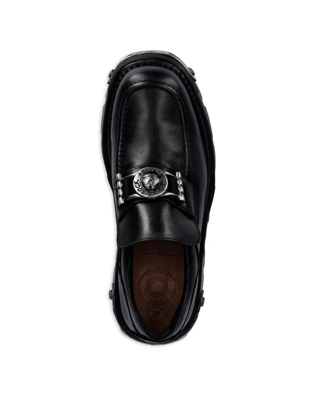 Mocasines Con Apliques New Rock de hombre de color Black