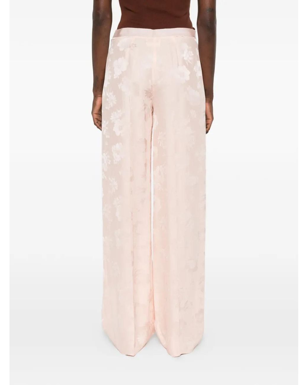 Forte_forte Pink Floral-Print Trousers