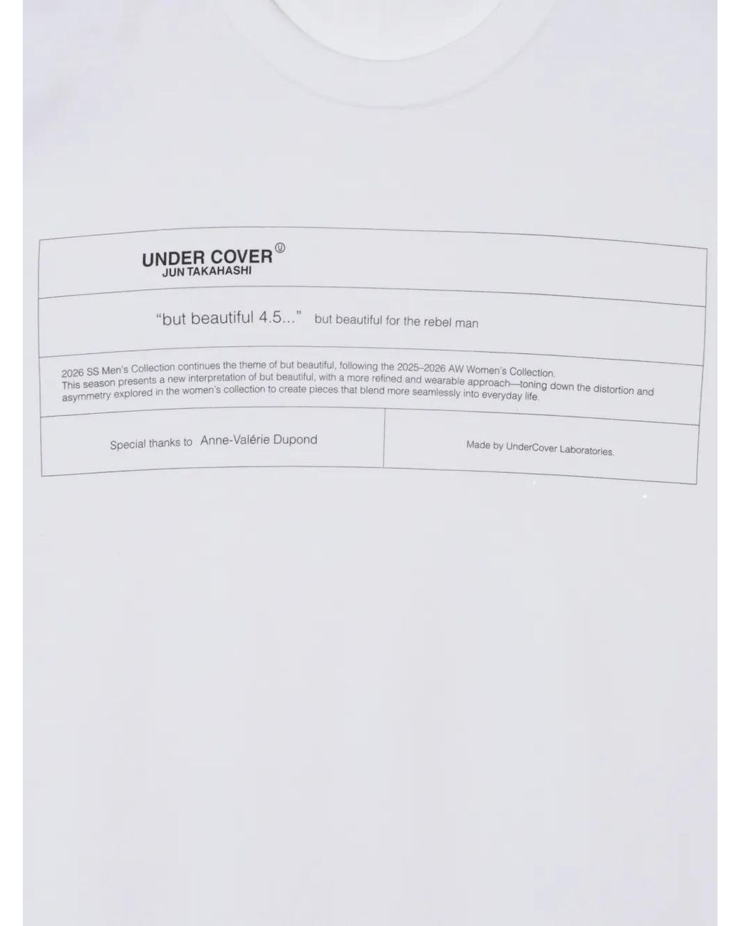 Undercover White Graphic-Print T-Shirt for men