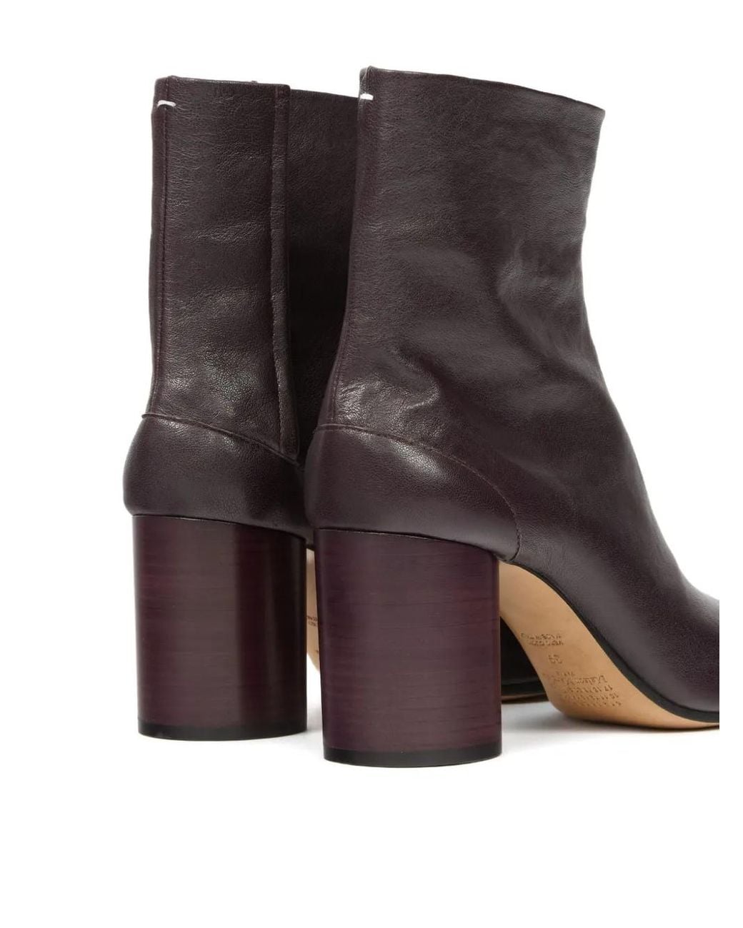 Maison Margiela Brown Tabi Leather Ankle Boots