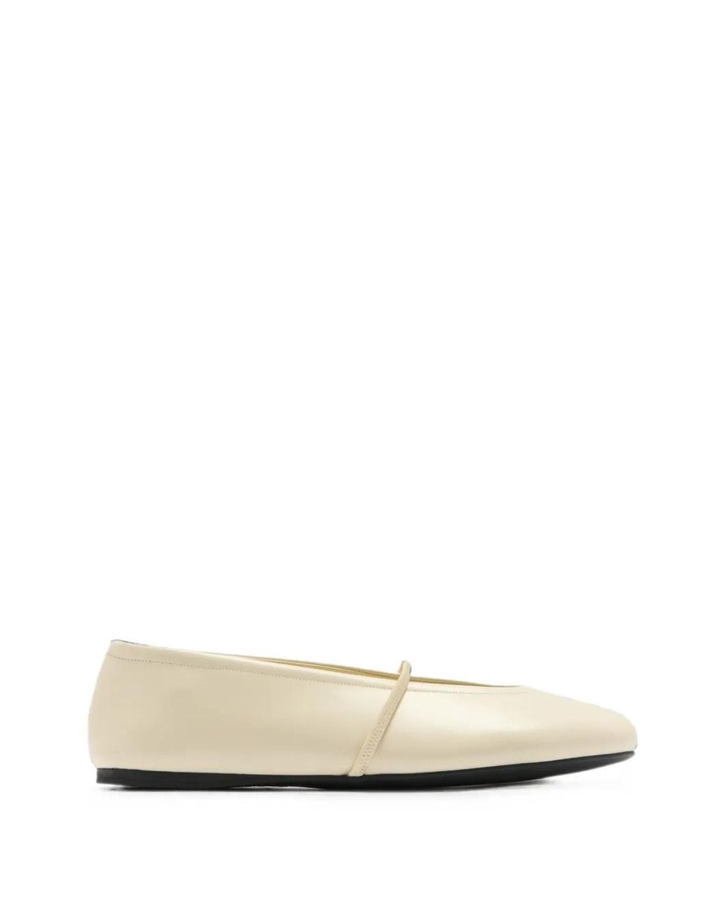 Miu Miu White Logo-Embossed Ballet Flats