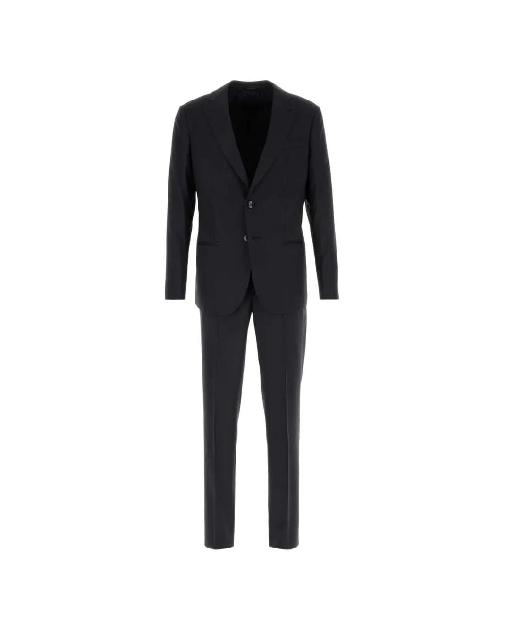 Giorgio Armani Black Costume À Poches Passepoilées for men
