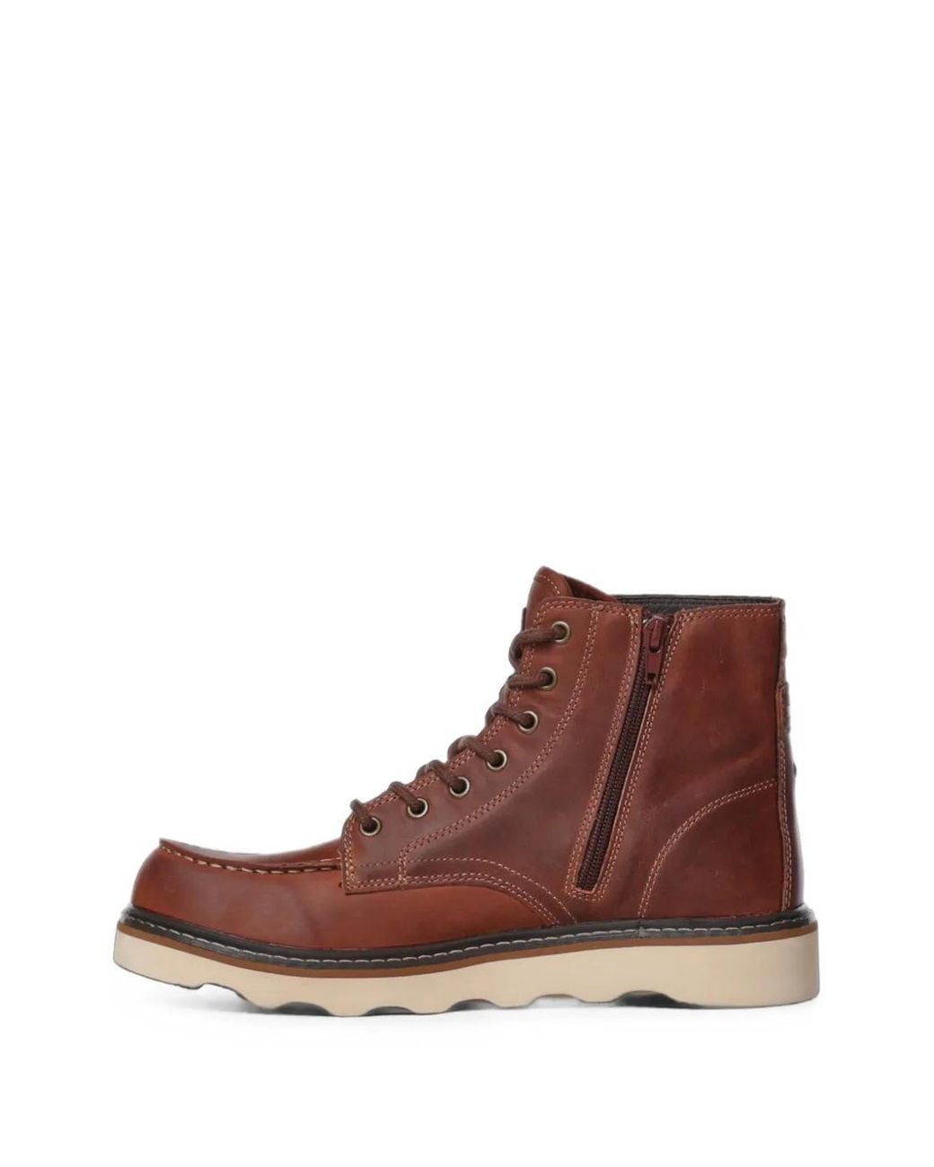 Blauer Brown Lace-Up Leather Boots for men