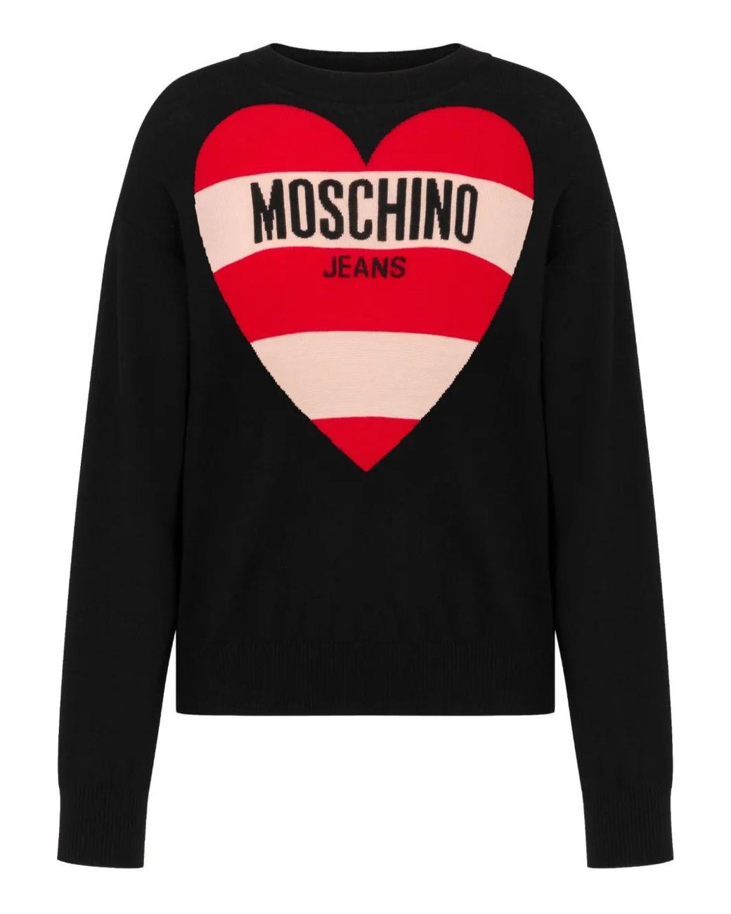Moschino Black Intarsia-Logo Sweater