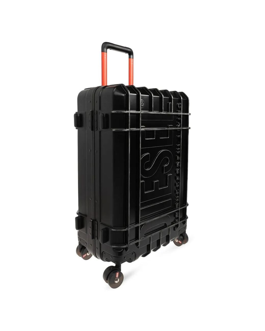 DIESEL Black Embossed-Logo Suitcase