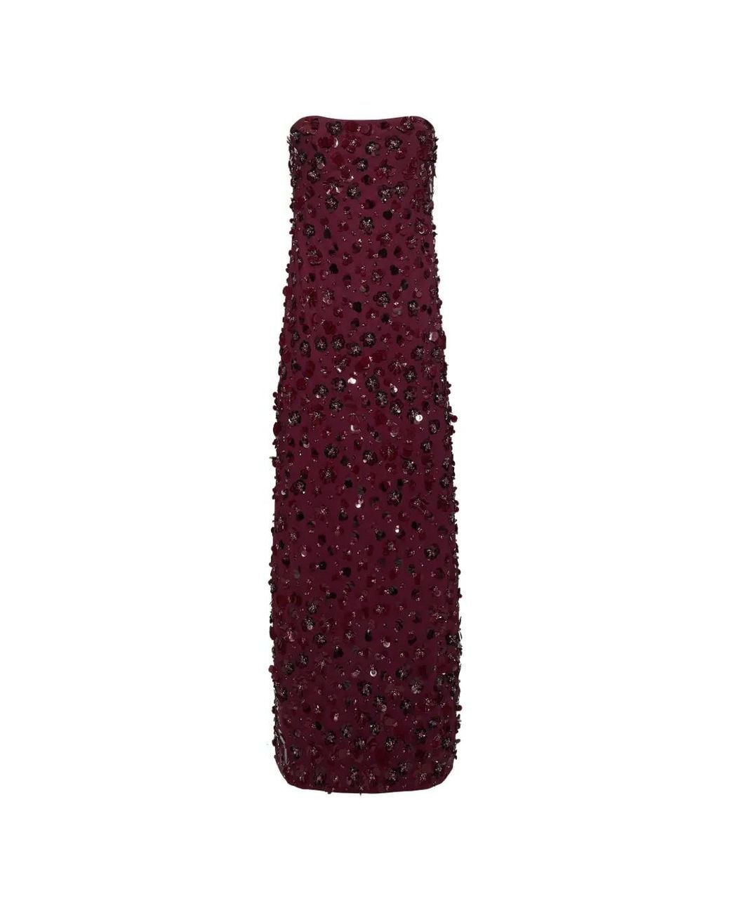 Jonathan Simkhai Purple Robe Longue Serafina Bustier À Sequins