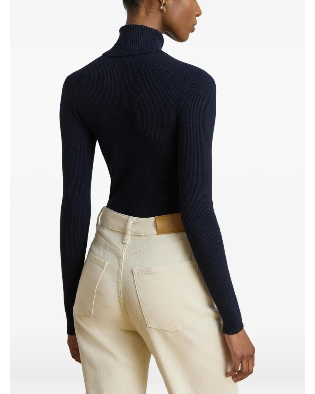 Ralph Lauren Blue Rib-Knit Sweater