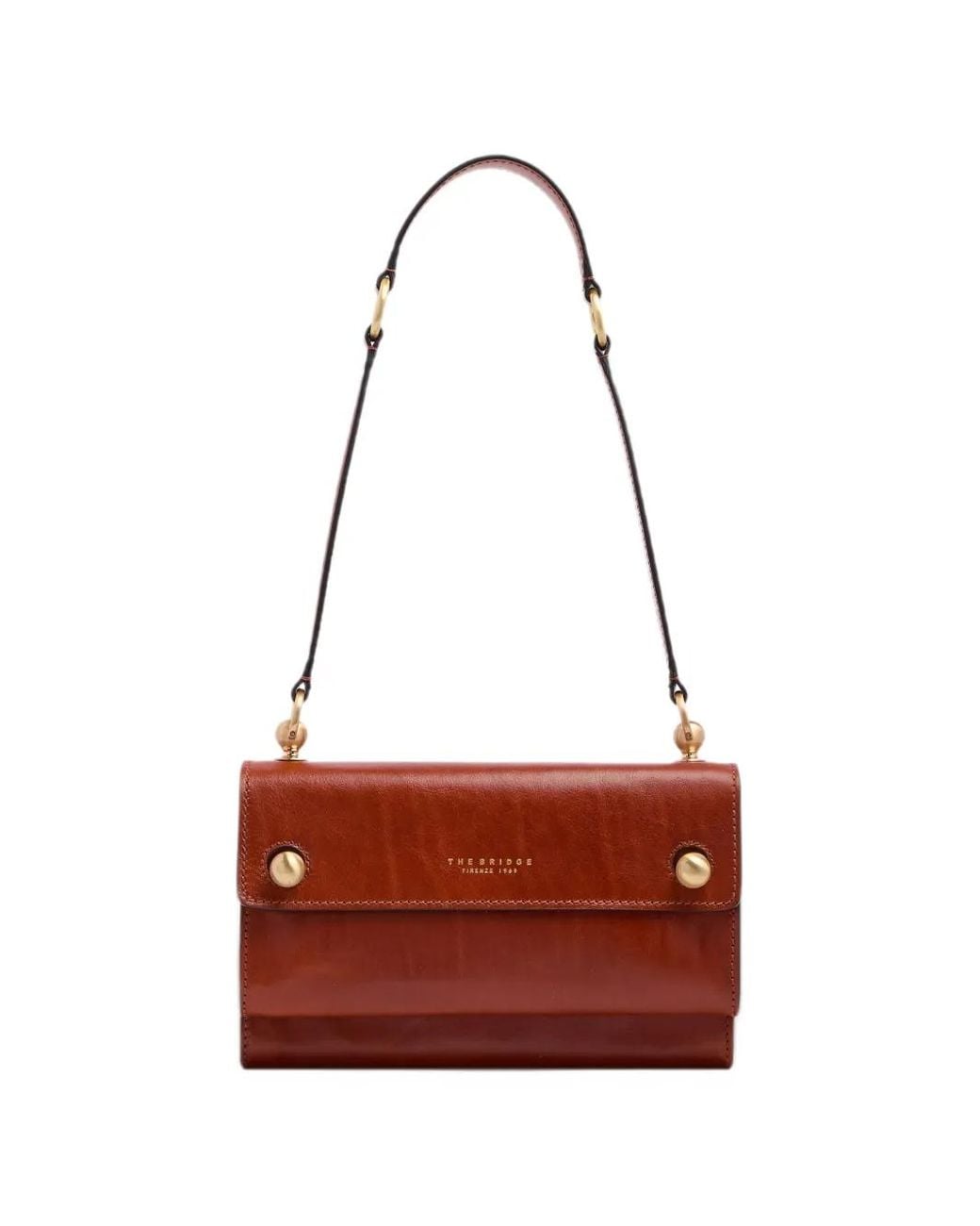 The Bridge Leather Shoulder Bag in Red | Lyst