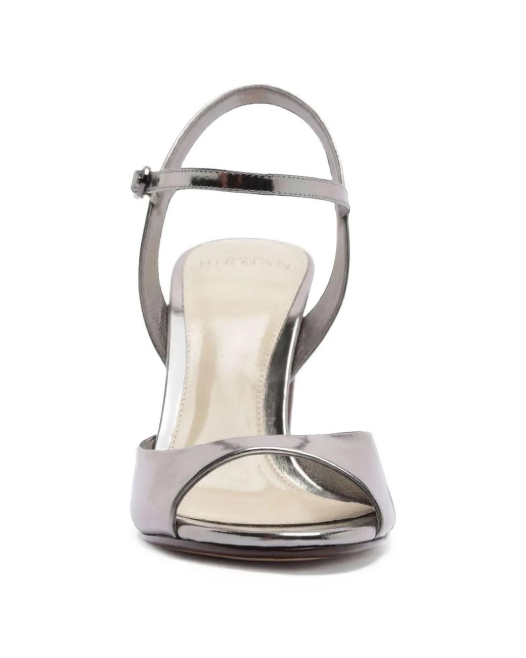 Alexandre Birman White Amy Metallic Leather Sandals