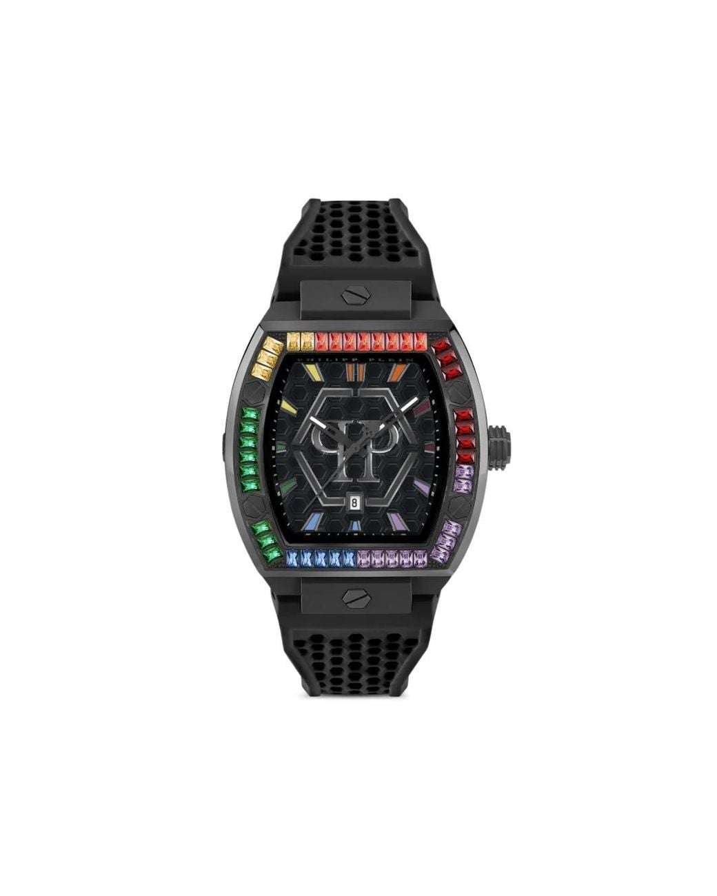 Philipp Plein Black The Hexagon Phantom Stainless Steel Watch for men