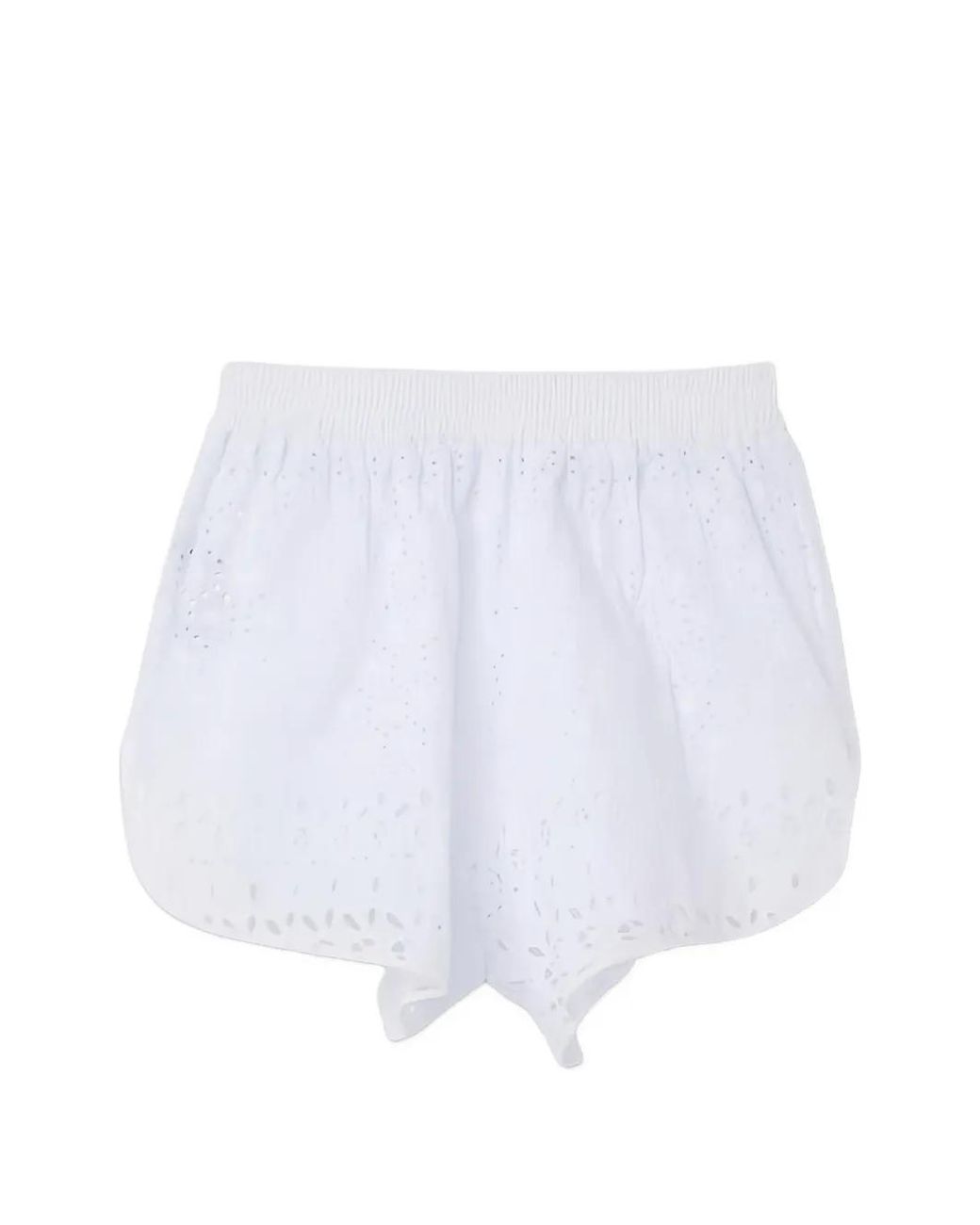 Ermanno Scervino White Broderie Anglaise Lace Shorts
