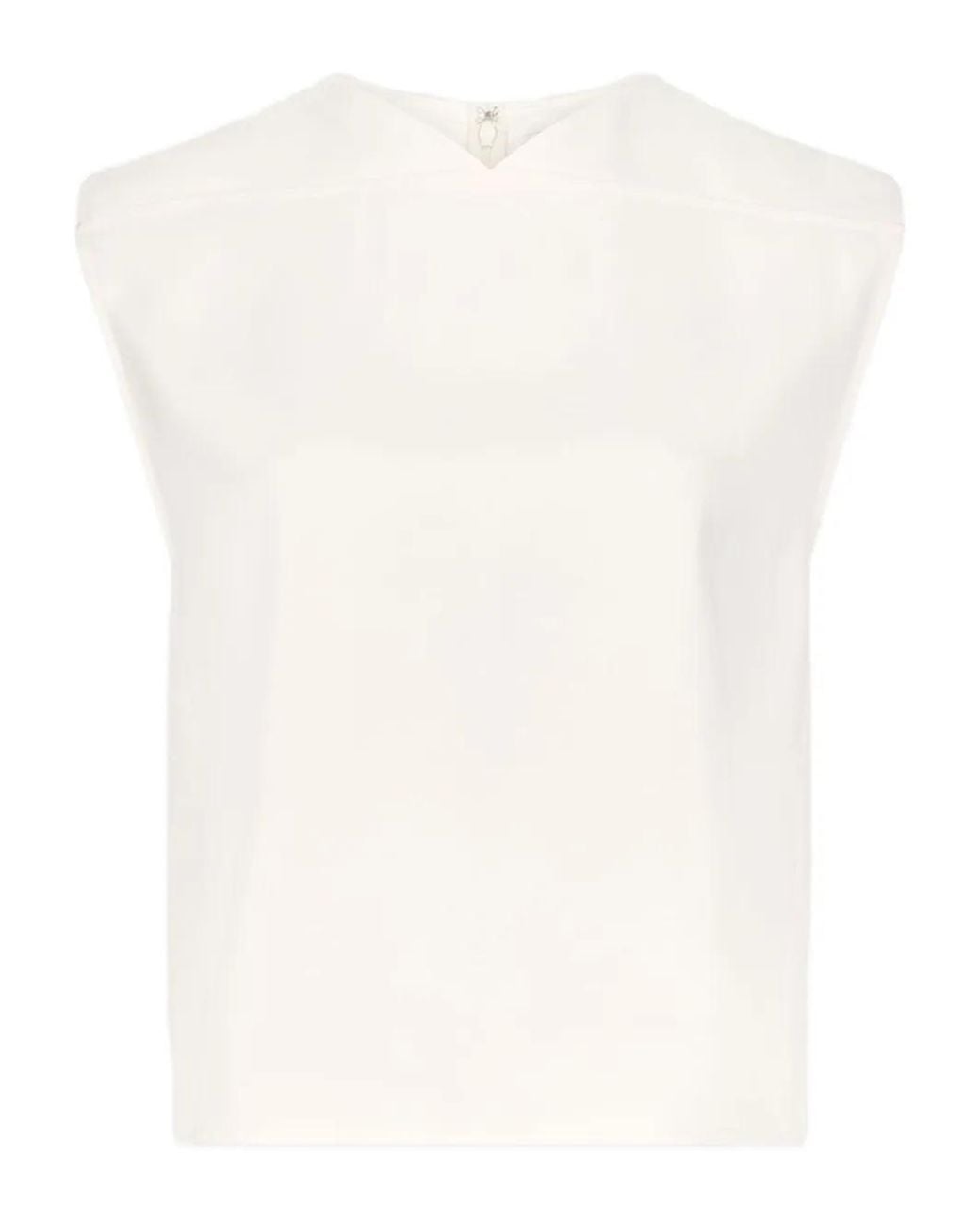 Loulou de Saison White Daika V-Neck Boxy Top