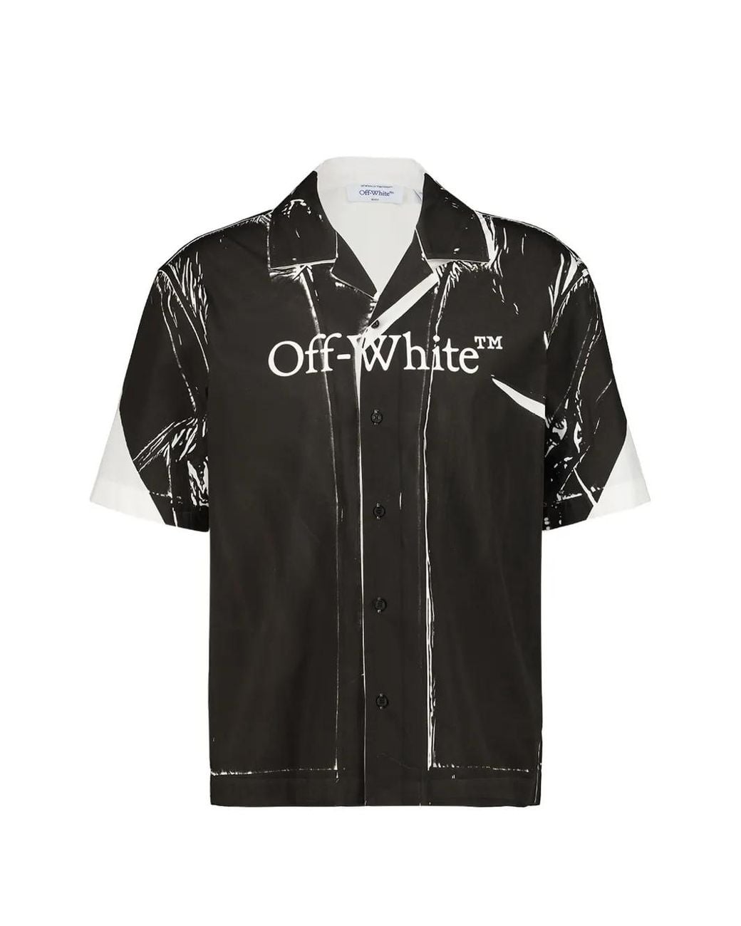 Off-White c/o Virgil Abloh Black Bookish Bowling Shirt for men