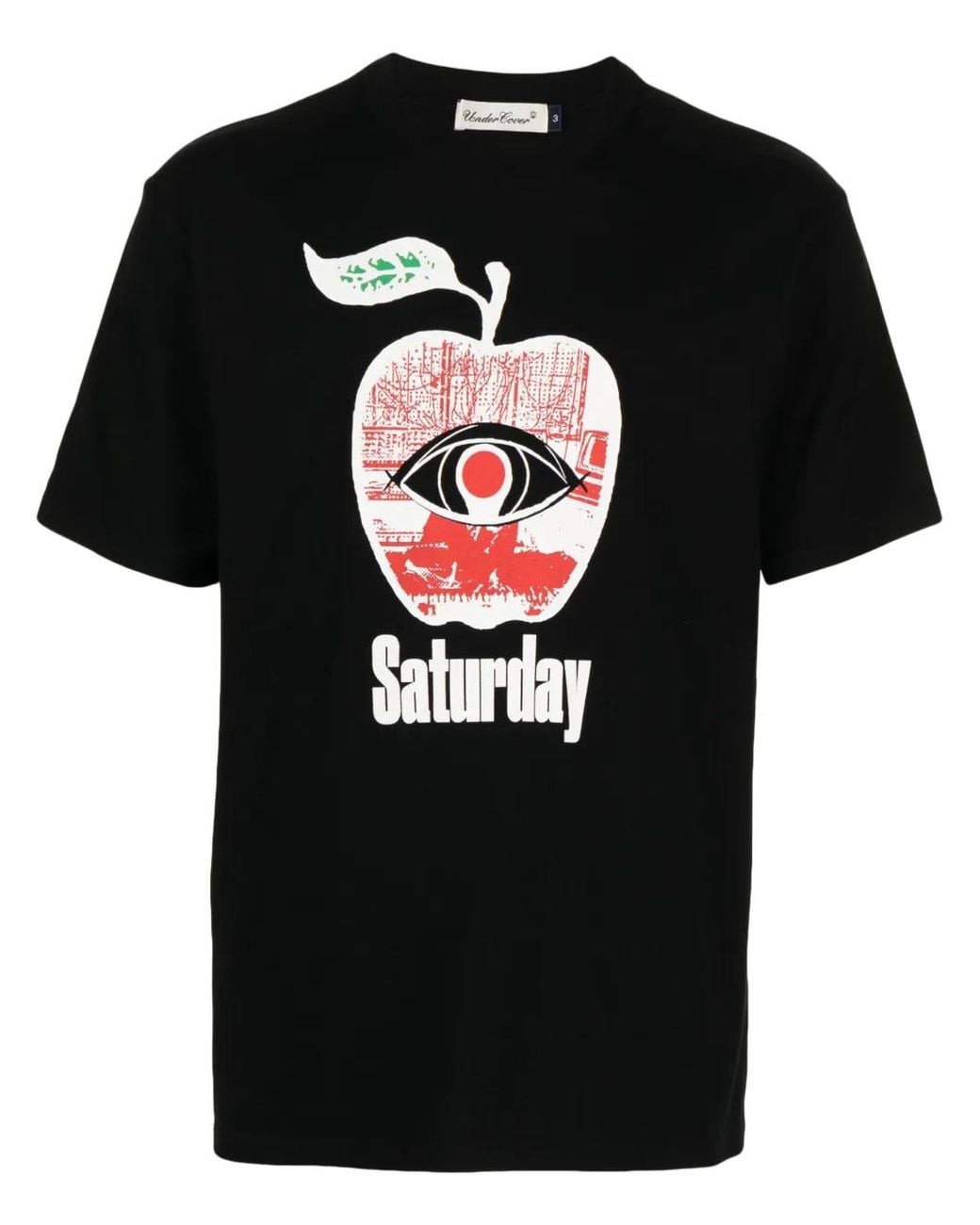 Undercover Black Graphic-Print Cotton T-Shirt for men