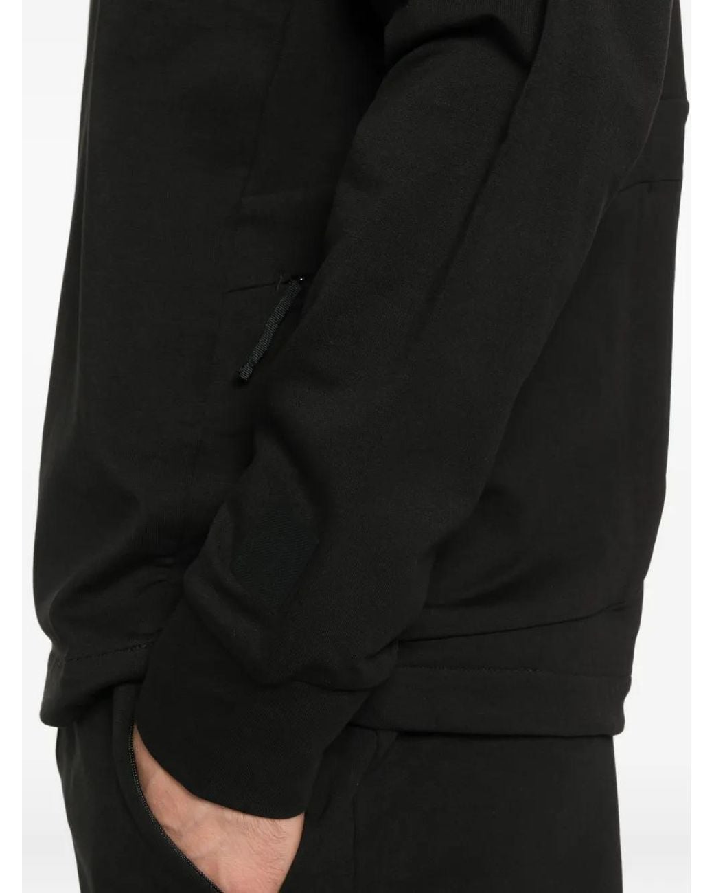 C P Company Black Crew-Neck Sweatshirt for men