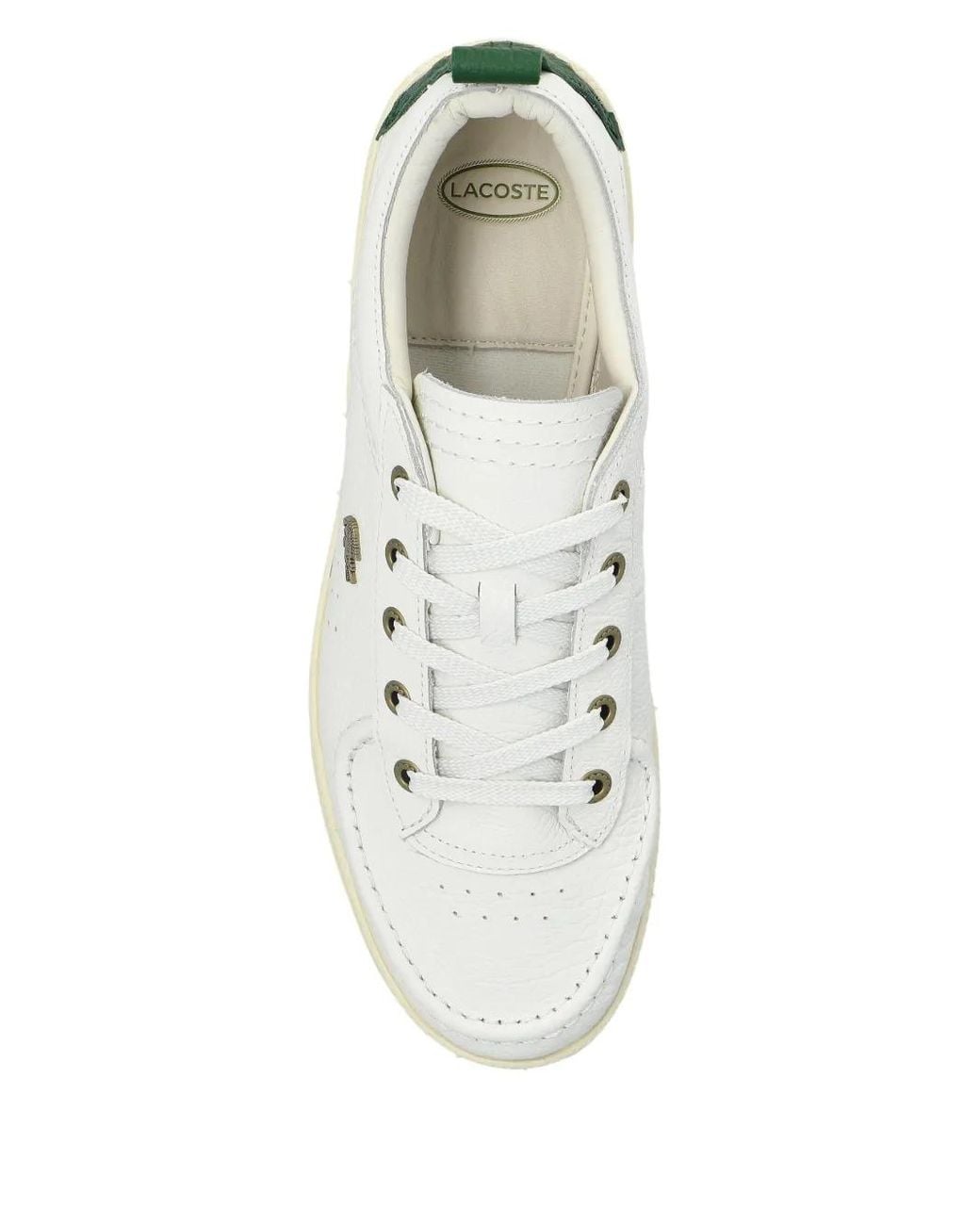 Lacoste White Logo-Embroidered Sneakers for men
