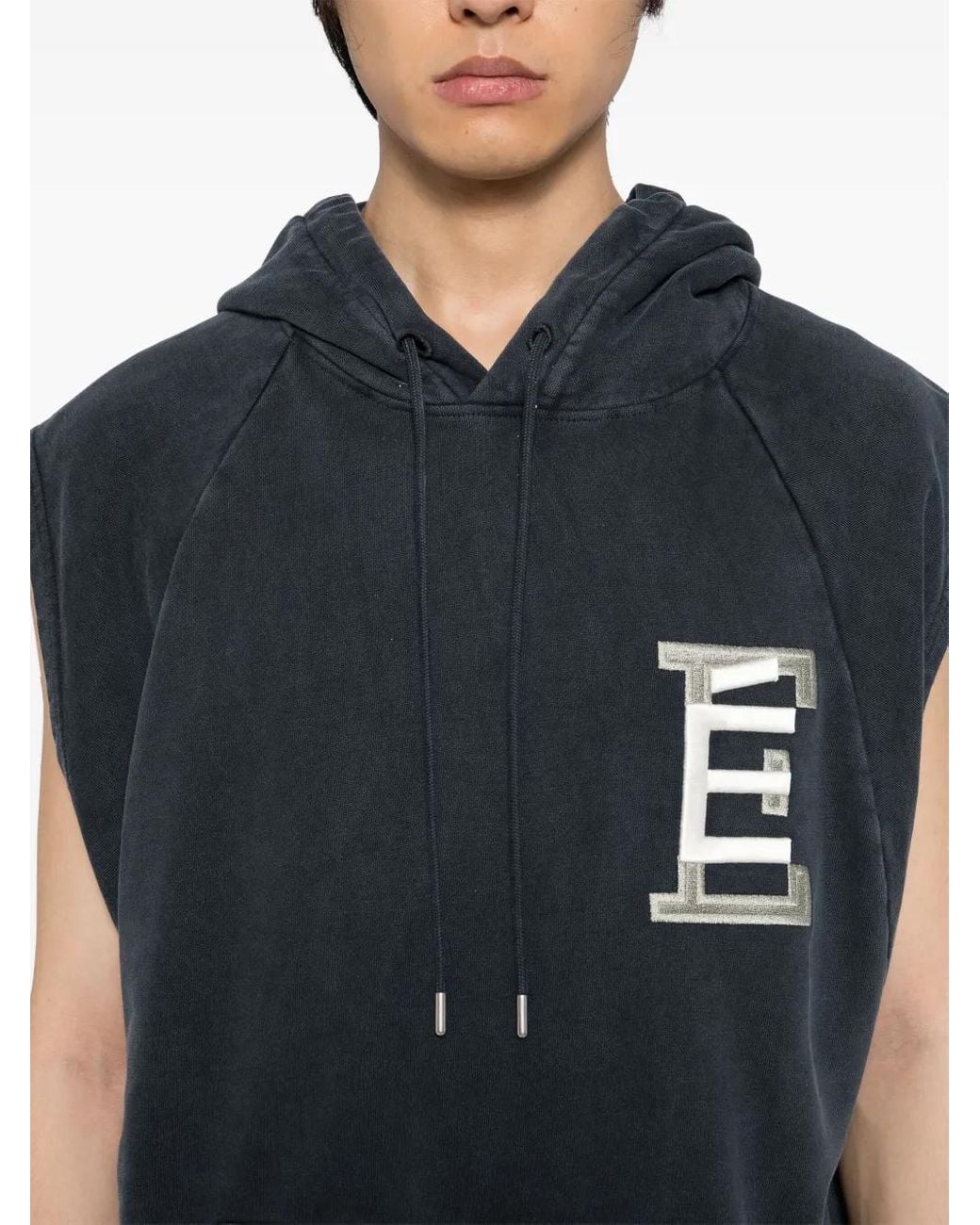 Etudes Studio Black Sleeveless Baseball Hoodie for men