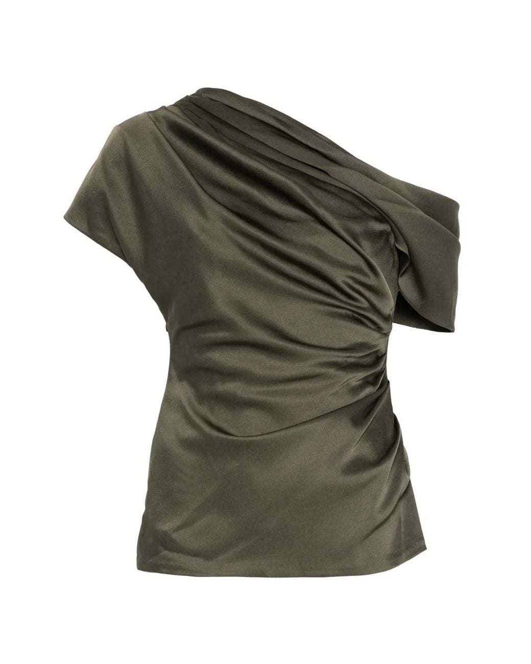 Jonathan Simkhai Green Phoebe Draped Top