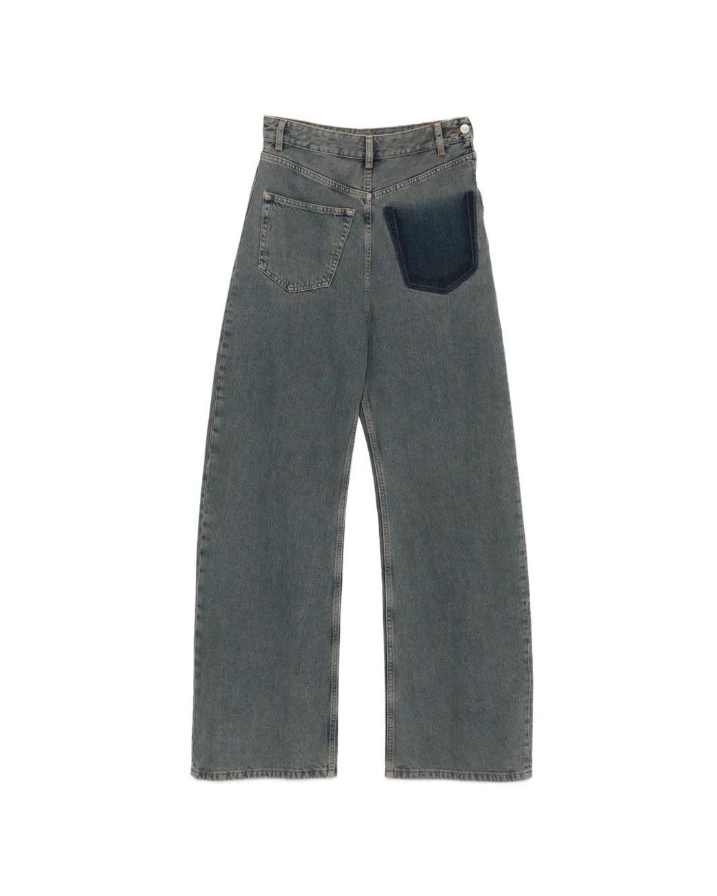 MM6 by Maison Margiela Gray Patch-Pocket Jeans