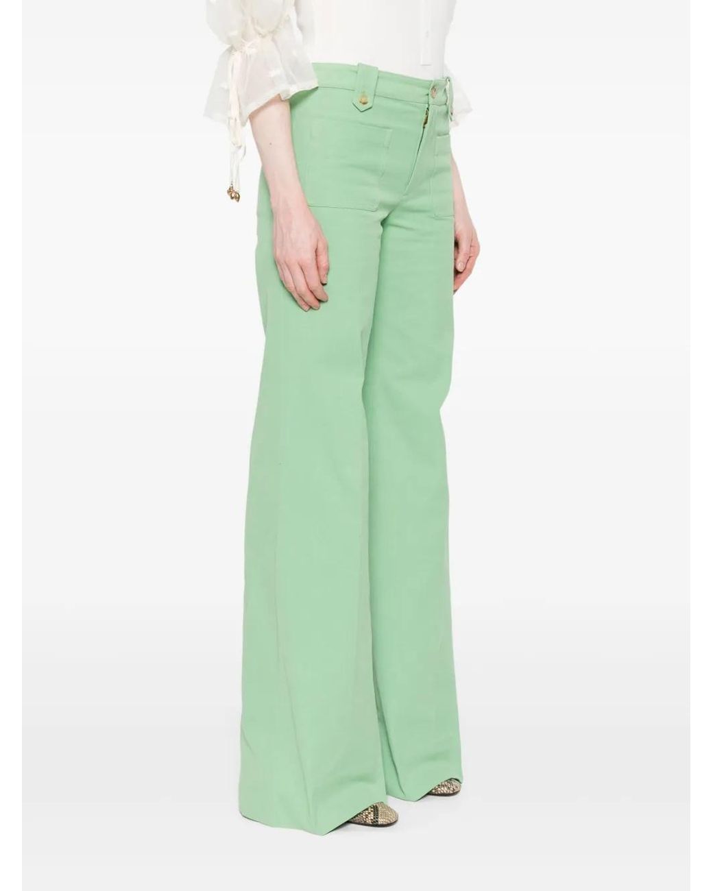 Chloé Green Cotton Pants