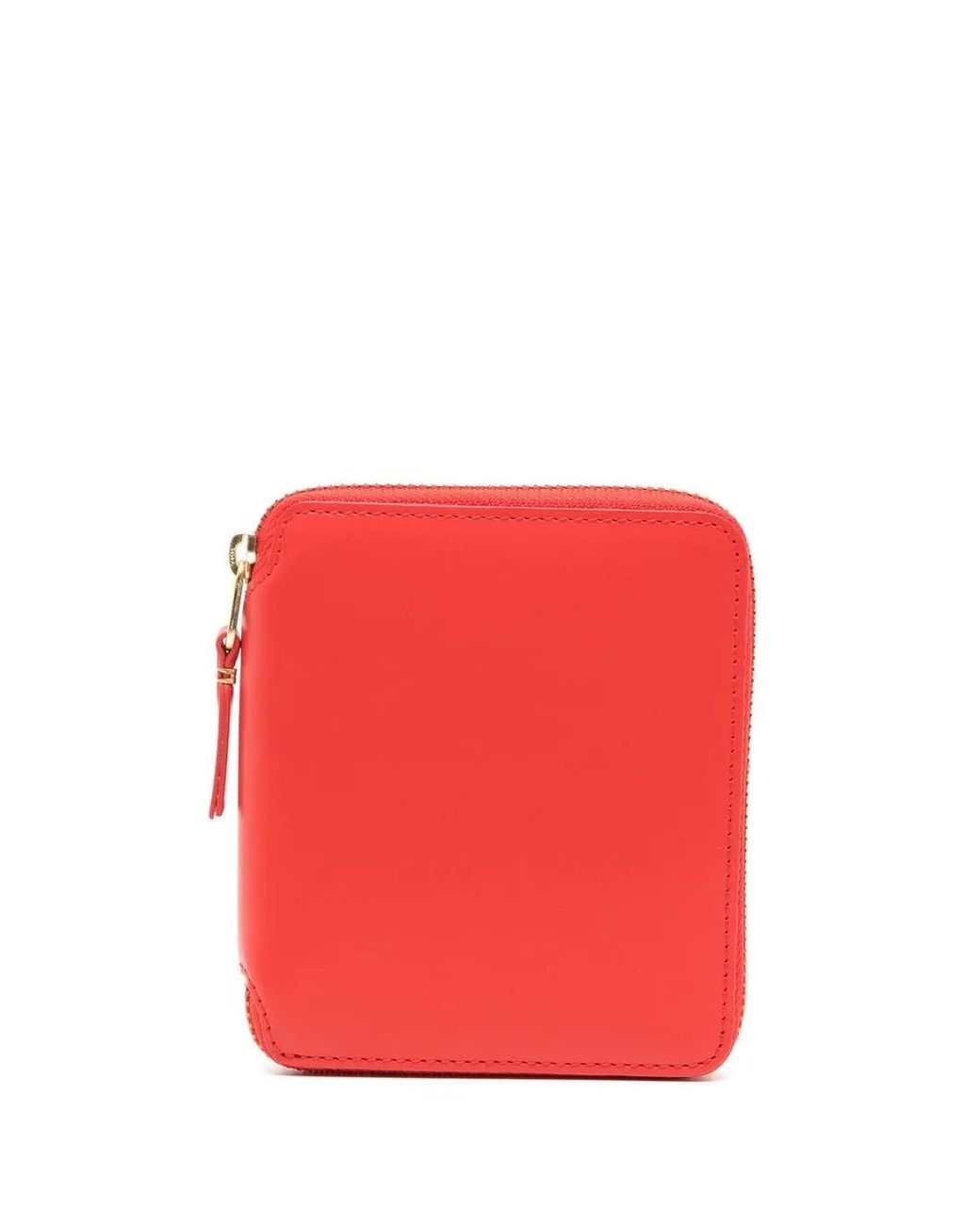 Comme des Garçons Red Zip-Around Leather Wallet