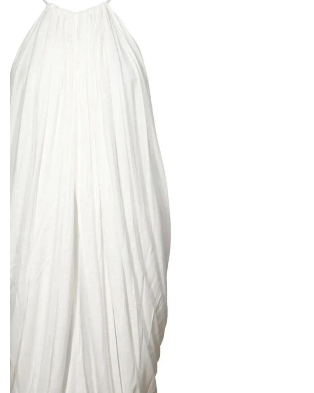 Loewe Draped Midi Dress in White | Lyst