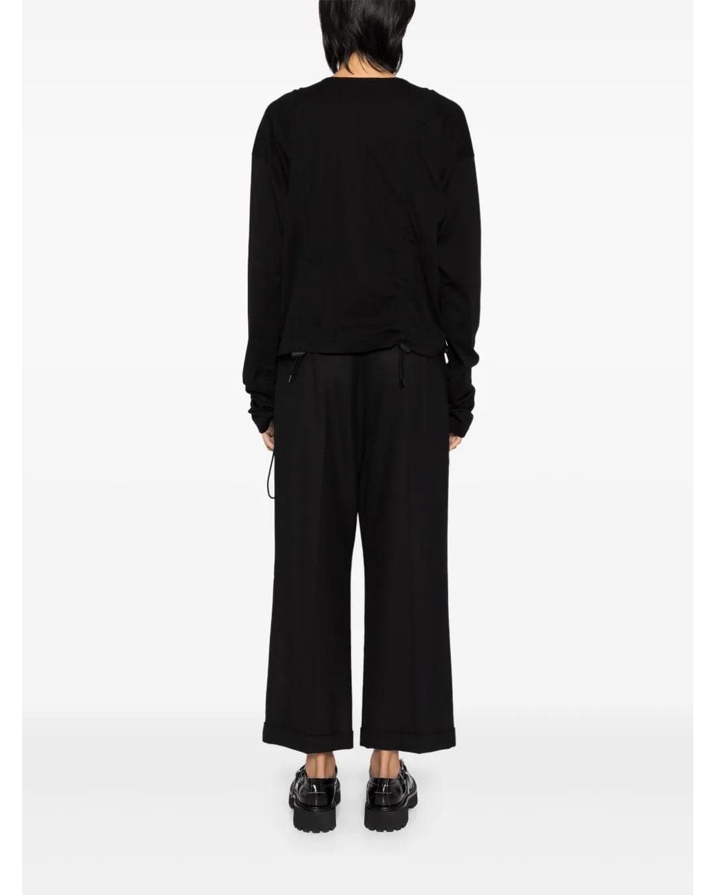 Yohji Yamamoto Black Elasticated Cardigan