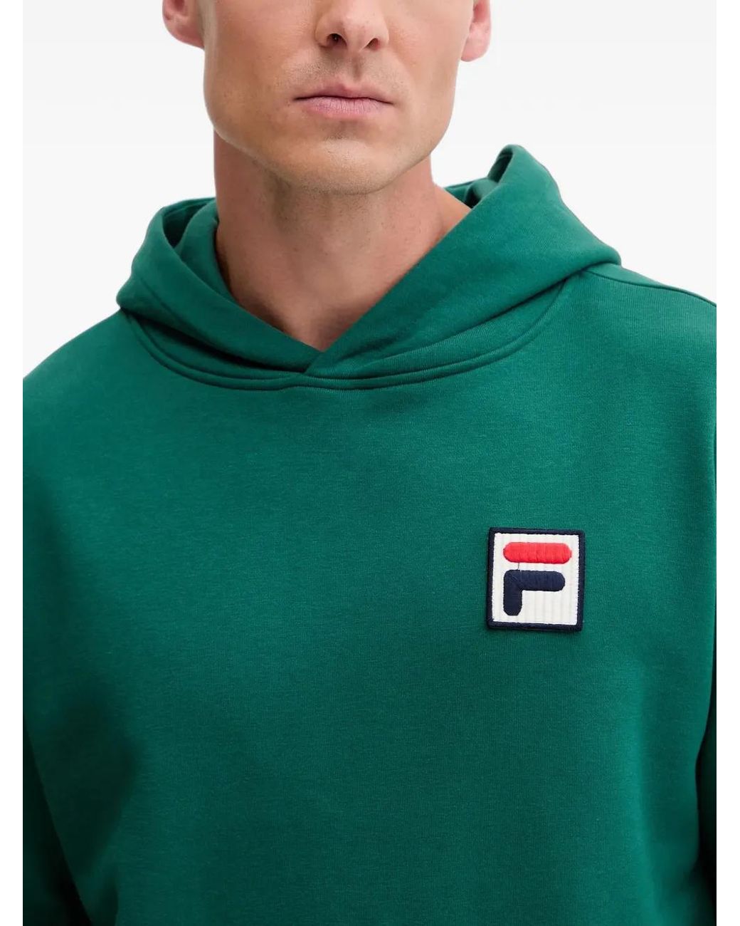 Fila Green Borgholm Logo-Patch Hoodie for men