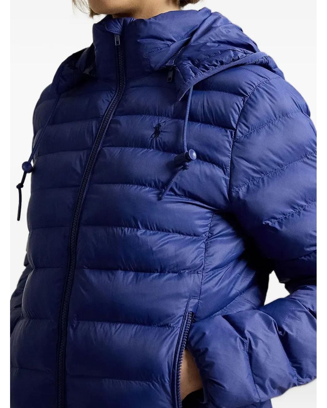 Polo Ralph Lauren Blue Water-Resistant Packable Hooded Jacket