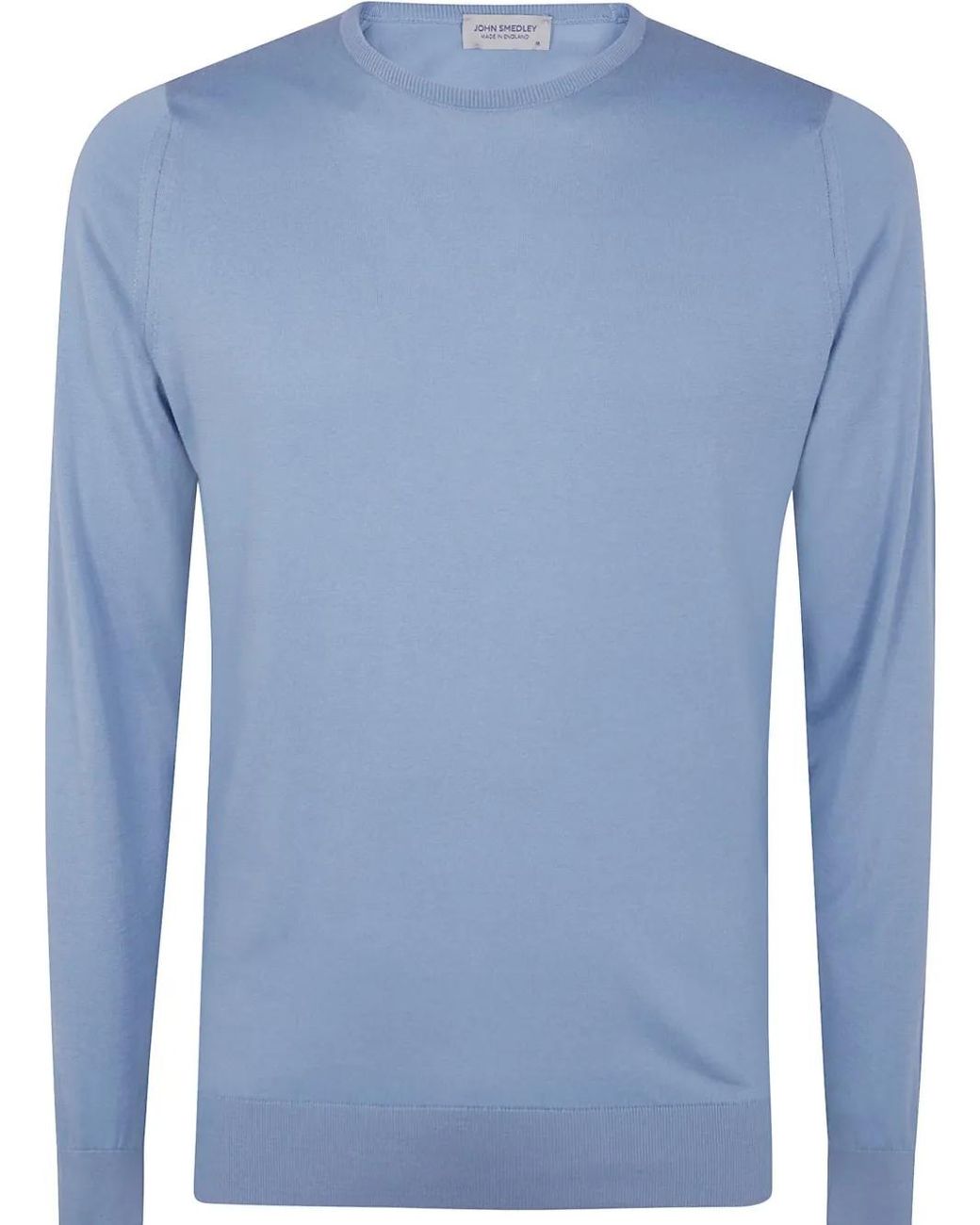 John Smedley Blue Knitted T-Shirt for men