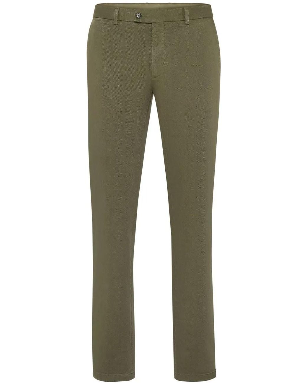 Philipp Plein Green Straight-Leg Chinos for men
