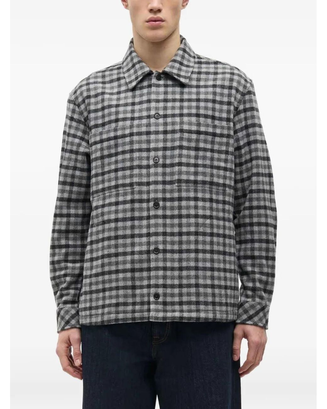 Samsøe & Samsøe Gray Sacastor Checked Jacket for men