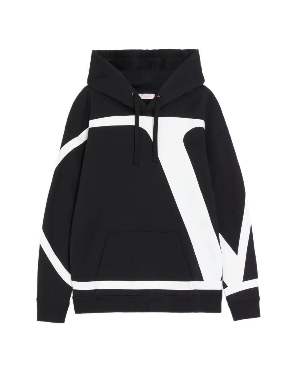 Valentino Garavani Black Cotton Sweatshirt With Vlogo Signature-Print for men