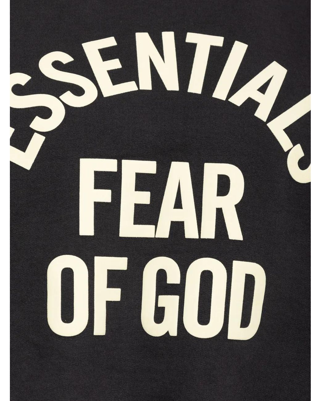 Fear Of God Black Essentials Logo-Print Sweater