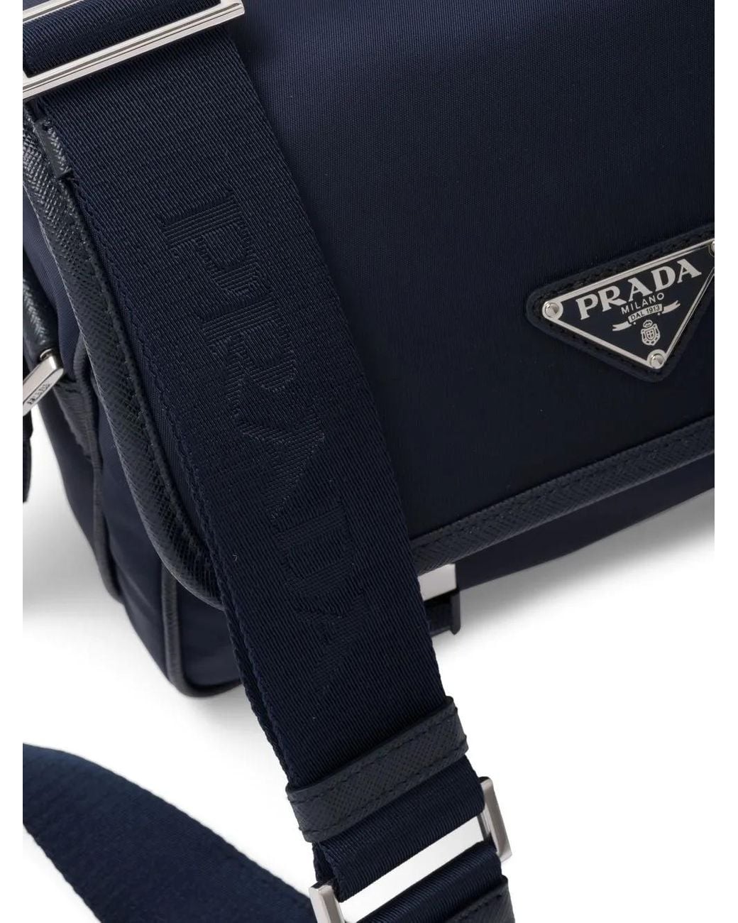 Prada Blue Re-Nylon Shoulder Bag for men