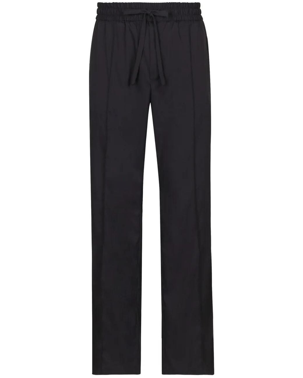 Dolce & Gabbana Blue Drawstring-Waist Wide-Leg Trousers for men