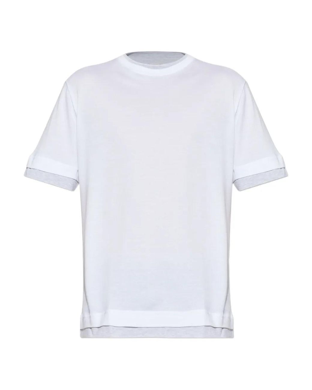 Eleventy White Layered-Effect T-Shirt for men