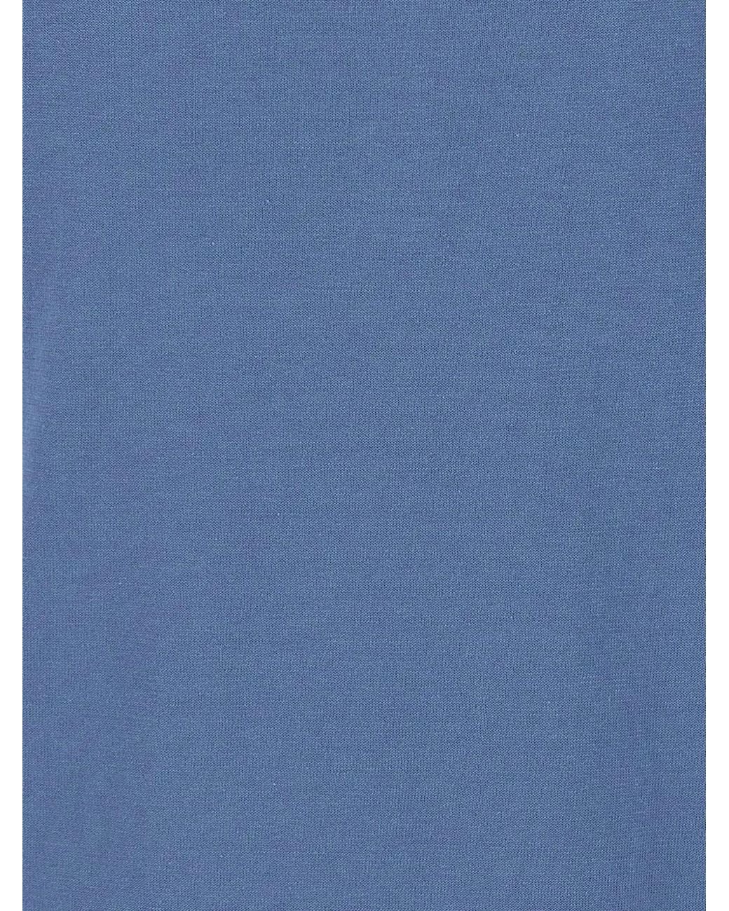 FILIPPO DE LAURENTIIS Blue Skipper Ribbed-Trim T-Shirt for men