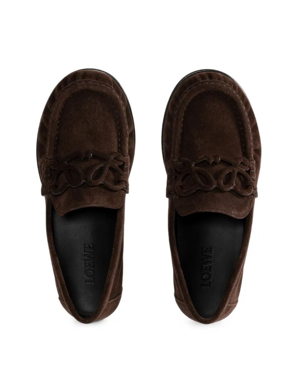 Loewe Brown Double L Loafers