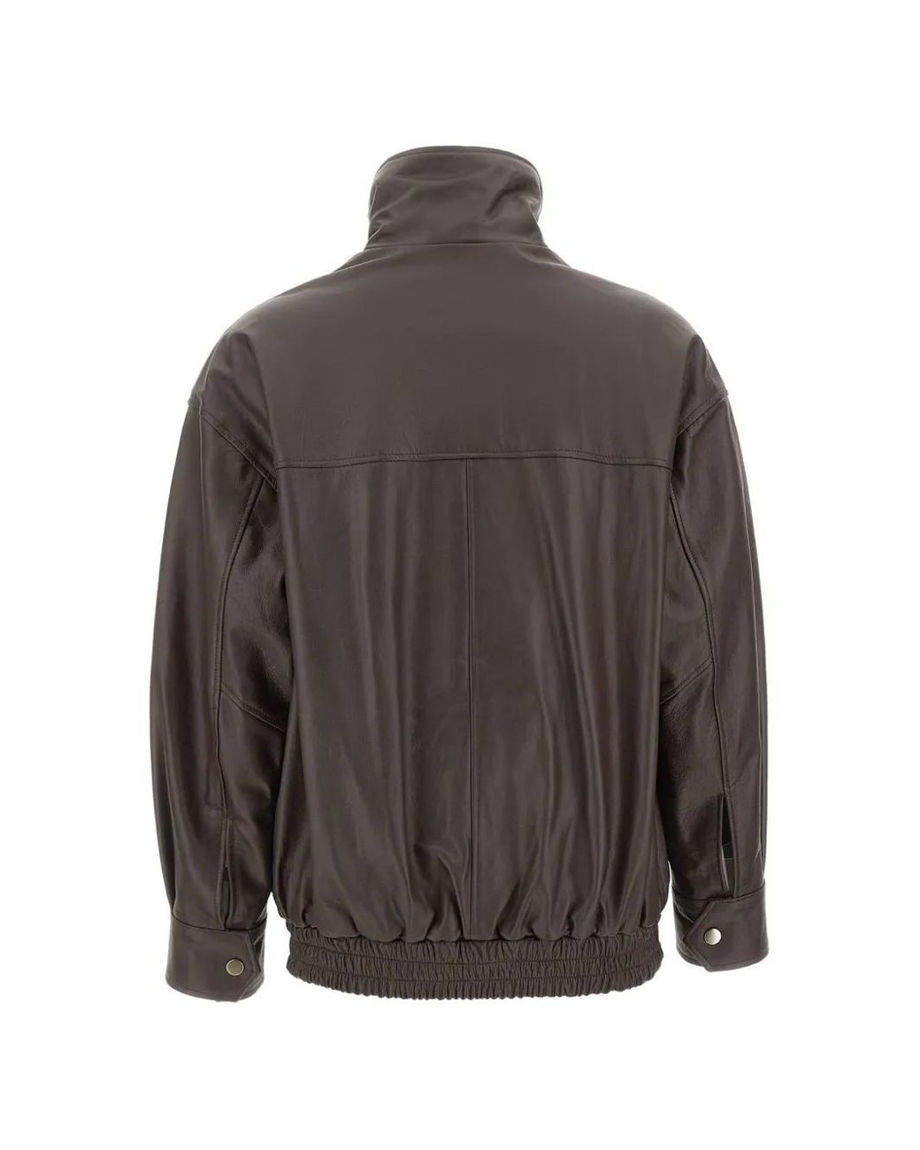 Kaos Brown Leather Bomber Jacket