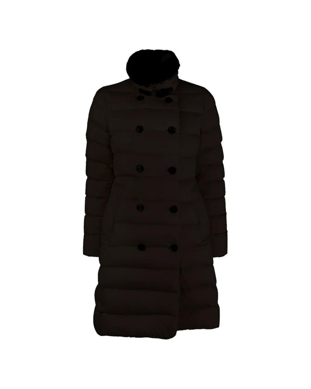 Moorer Black Quilted Double-Breasted Puffer Jacket