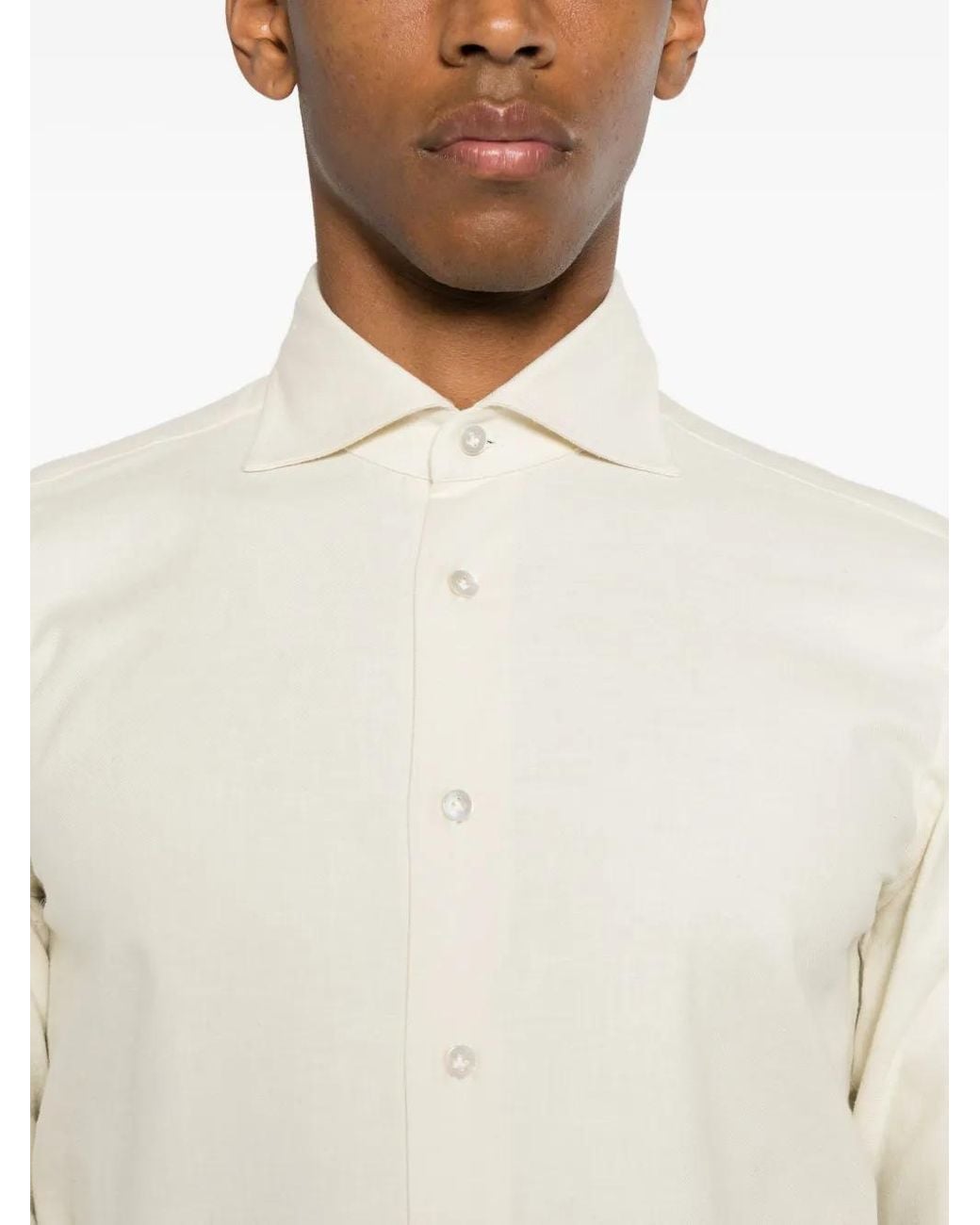 Borriello White Buttoned Shirt for men